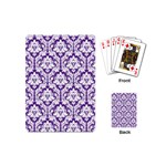White on Purple Damask Playing Cards (Mini)
