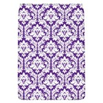 White on Purple Damask Removable Flap Cover (Large)