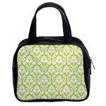 Spring Green Damask Pattern Classic Handbag (Two Sides)