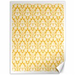 White On Sunny Yellow Damask Canvas 36  x 48  (Unframed)