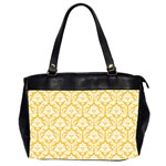 Sunny Yellow Damask Pattern Oversize Office Handbag (2 Sides)