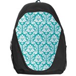 Turquoise Damask Pattern Backpack Bag