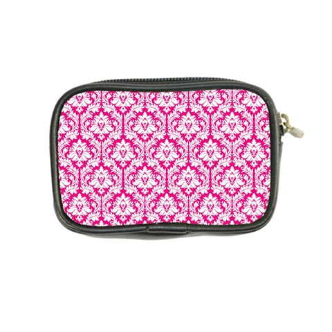 Hot Pink Damask Pattern Coin Purse from UrbanLoad.com Back