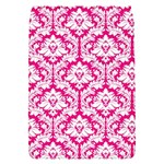 White On Hot Pink Damask Removable Flap Cover (Small)