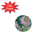 Rose Apple Green Dreams, Abstract Water Garden 1  Mini Button (100 pack)