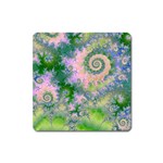 Rose Apple Green Dreams, Abstract Water Garden Magnet (Square)