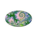 Rose Apple Green Dreams, Abstract Water Garden Sticker 10 Pack (Oval)