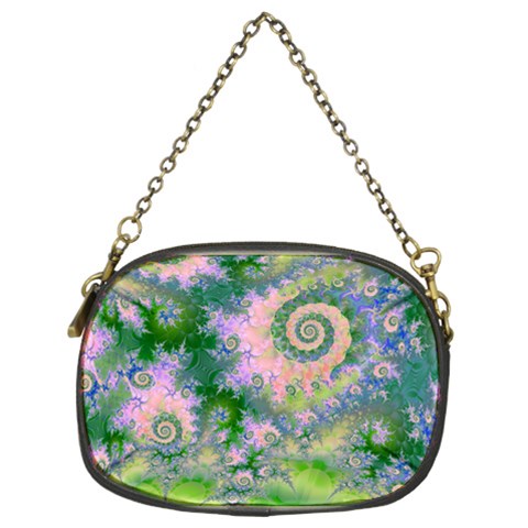 Rose Apple Green Dreams, Abstract Water Garden Chain Purse (Two Sided)  from UrbanLoad.com Front