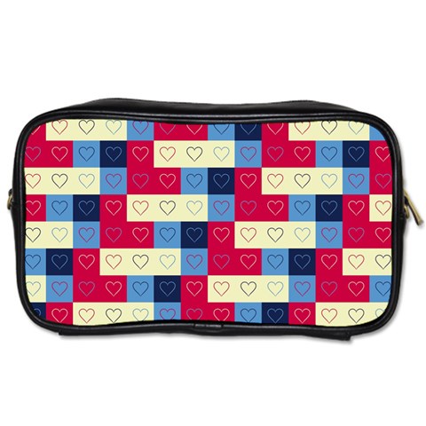 Hearts Travel Toiletry Bag (One Side) from UrbanLoad.com Front