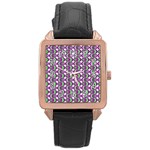 Retro Rose Gold Leather Watch 