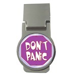 Purple Don t Panic Sign Money Clip (Round)