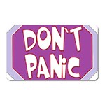 Purple Don t Panic Sign Magnet (Rectangular)