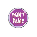 Purple Don t Panic Sign Golf Ball Marker (for Hat Clip)