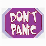 Purple Don t Panic Sign Glasses Cloth (Large, Two Sided)