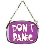 Purple Don t Panic Sign Chain Purse (Two Sided) 