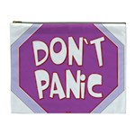Purple Don t Panic Sign Cosmetic Bag (XL)