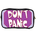 Purple Don t Panic Sign Travel Toiletry Bag (Two Sides)