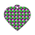 Pattern Dog Tag Heart (Two Sided)