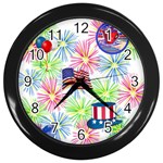 Patriot Fireworks Wall Clock (Black)
