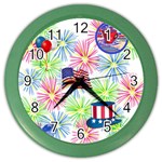 Patriot Fireworks Wall Clock (Color)