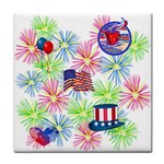 Patriot Fireworks Face Towel