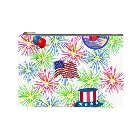 Patriot Fireworks Cosmetic Bag (Large) from UrbanLoad.com Front