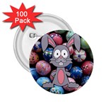 Easter Egg Bunny Treasure 2.25  Button (100 pack)