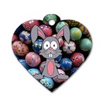 Easter Egg Bunny Treasure Dog Tag Heart (One Sided) 