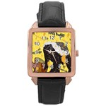 Honeybadgersnack Rose Gold Leather Watch 