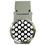 Black And White Polkadot Money Clip with Watch