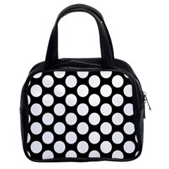 Black And White Polkadot Classic Handbag (Two Sides) from UrbanLoad.com Front