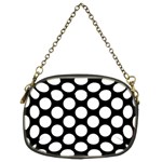 Black And White Polkadot Chain Purse (Two Sided) 