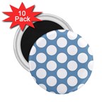 Blue Polkadot 2.25  Button Magnet (10 pack)