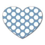 Blue Polkadot Mouse Pad (Heart)