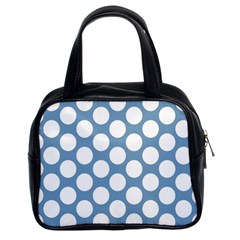 Blue Polkadot Classic Handbag (Two Sides) from UrbanLoad.com Front