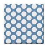 Blue Polkadot Face Towel