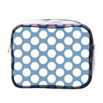Blue Polkadot Mini Travel Toiletry Bag (One Side)