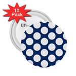 Dark Blue Polkadot 2.25  Button (10 pack)