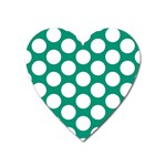 Emerald Green Polkadot Magnet (Heart)