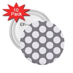 Grey Polkadot 2.25  Button (10 pack)