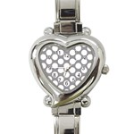 Grey Polkadot Heart Italian Charm Watch 