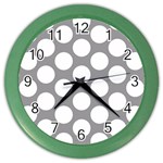 Grey Polkadot Wall Clock (Color)