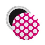 Pink Polkadot 2.25  Button Magnet