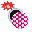Pink Polkadot 1.75  Button Magnet (100 pack)