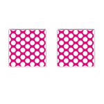 Pink Polkadot Cufflinks (Square)
