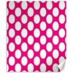 Pink Polkadot Canvas 8  x 10  (Unframed)