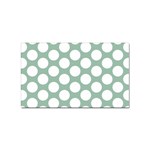 Jade Green Polkadot Sticker 100 Pack (Rectangle)