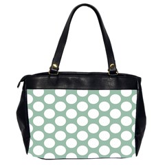 Jade Green Polkadot Oversize Office Handbag (Two Sides) from UrbanLoad.com Back