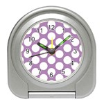 Lilac Polkadot Desk Alarm Clock
