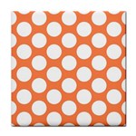 Orange Polkadot Ceramic Tile